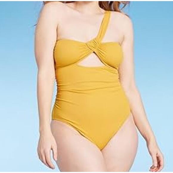 Shade & Shore Other - Shade & Shore Women's Asymmetric Twist One Piece Swimsuit Sz XL